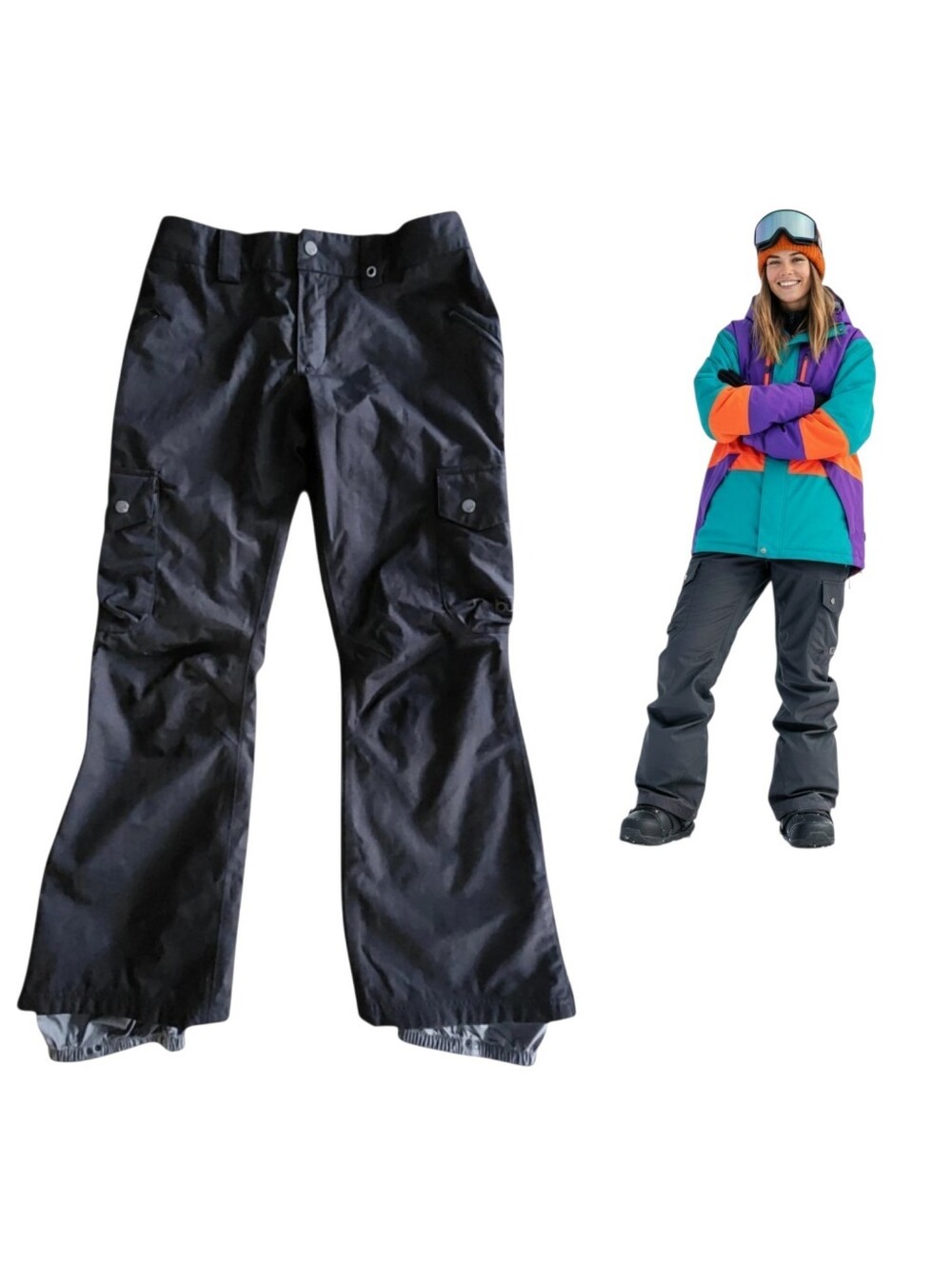 Burton Lucky Pant Dryride Women’s S Black Snowboard Ski Cargo Snow Pants